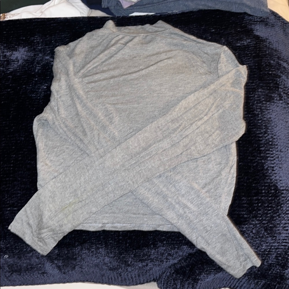 Gray Long Sleeve Top
